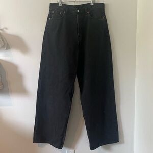 Weekday astro loose baggy jeans in black